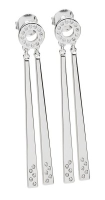 Lucy Quartermaine Silver Drop Earrings