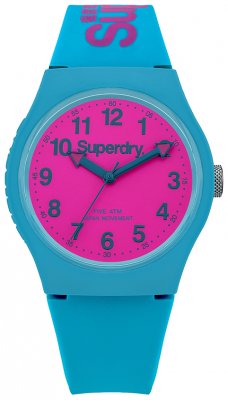 Superdry Urban Pink Dial & Teal Strap Watch