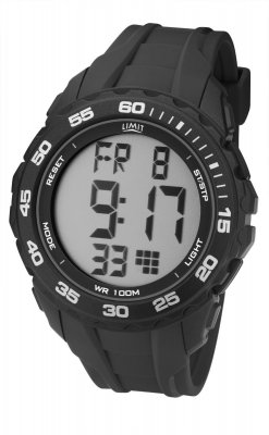 Limit Black Water Resistant Digital Strap Watch