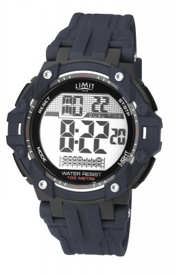 Limit Water Resistant Digital Navy Strap Watch