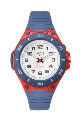 Childrens Limit White Dial Blue Strap Watch