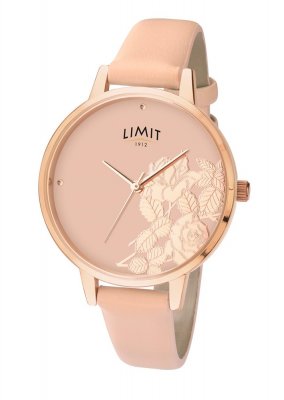 Ladies Secret Garden Limit Rose Gold Rose Leaf Pink Watch