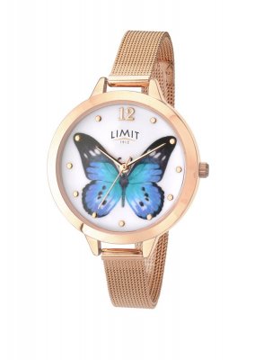 Limit Ladies Secret Garden Blue Butterfly GP Mesh Watch