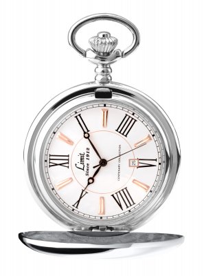 Limit Silver Plate White Dial Pocket Watch