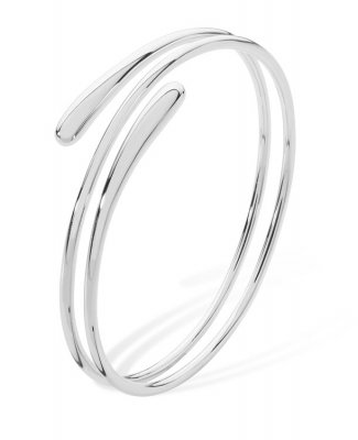 Lucy Quartermaine Silver Coil Drip Bangle