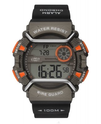 Limit Black & Orange Water Resistant Digital Watch