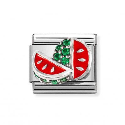 Nomination Silver Shine CZ Watermelon Classic Charm