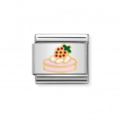 Nomination 18ct Trick Strawberry Cake Charm.