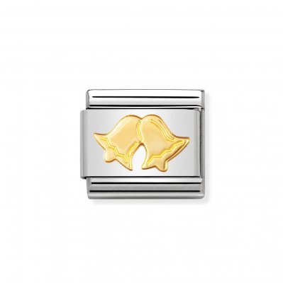 Nomination Bells Charm in 18ct Gold. .