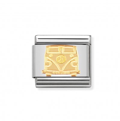 Nomination 18ct Gold Camper Van Charm.