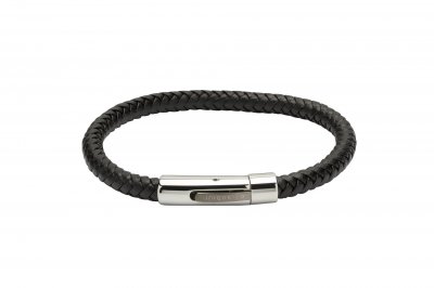 Gents Black Leather Bracelet