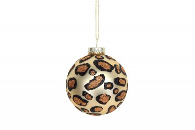 Leopard Print Christmas Bauble