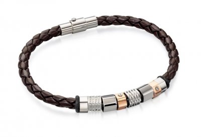 Fred Bennett Gents Brown Leather Bracelet