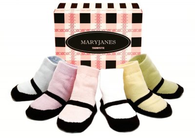 Mary Janes Trumpettes. 0-12 Months baby socks, 6 assorted colours