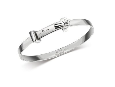 Silver D For Diamond Silver only wish upon a Star Bangle