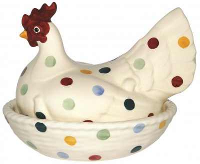 Emma Bridgewater Polka Large Hen on Nest for eggs.