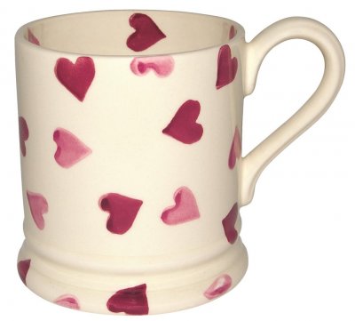 Emma Bridgewater Pink Hearts 1/2 pint mug.