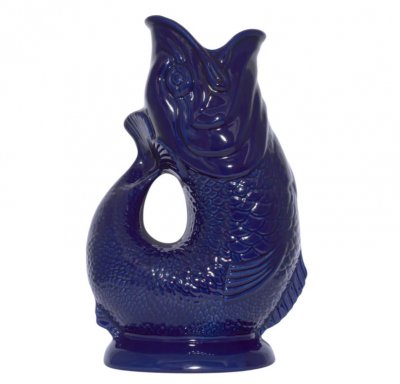 Cobalt Blue Gluggle Jug