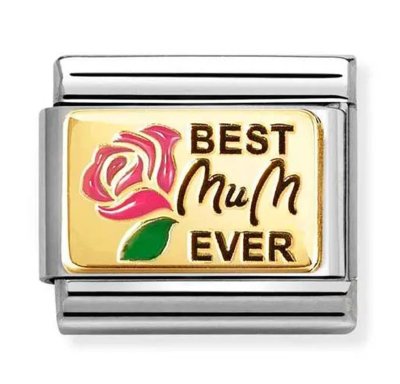 Nomination 18ct Gold Best mum Ever Charm
