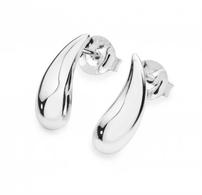 Lucy Quartermaine Silver Droplet Stud Earrings