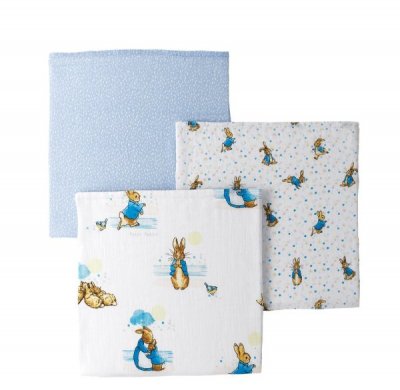 Peter Rabbit Baby Collection Muslin Squares (set of 3)