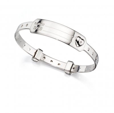 Silver D For Diamond Silver Baby Name Bangle