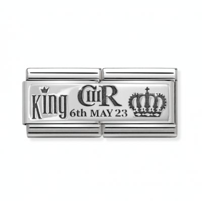Nomination Silver King Charles Coronation 2023 Charm