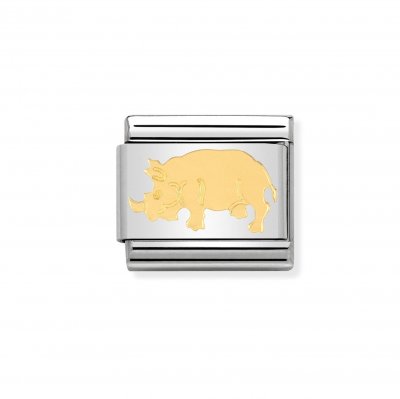 Nomination 18ct Rhinoceros Earth Animal