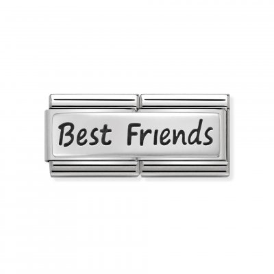 NOM DOUBLE ENGRAVED BEST FRIENDS SILV SHINE- 330710-03