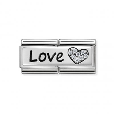 Nomination CZ DOUBLE SYMBOLS LOVE CZ HEART