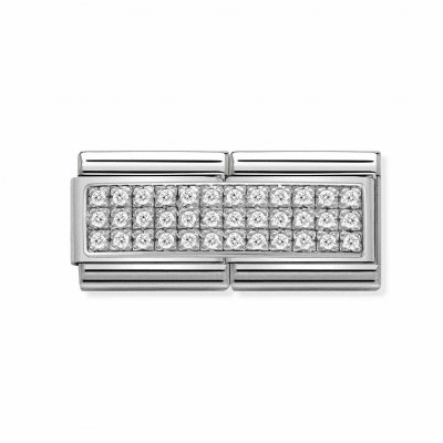 NOM DOUBEL LINKWHITE CZ - DOUBLE PAVE - 330733-01