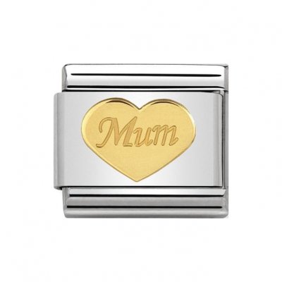 Nomination 18ct MUM Heart Charm