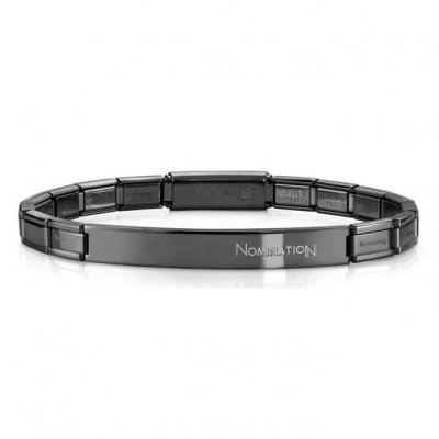 Nomination Stainless Steel, Gents PVD Black Bracelet