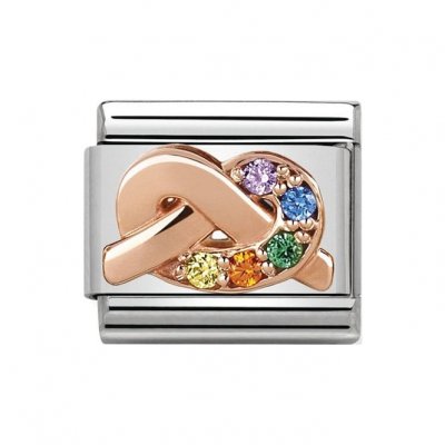 Nomination 9ct Rose Gold Rainbow Knot Friendship Charm
