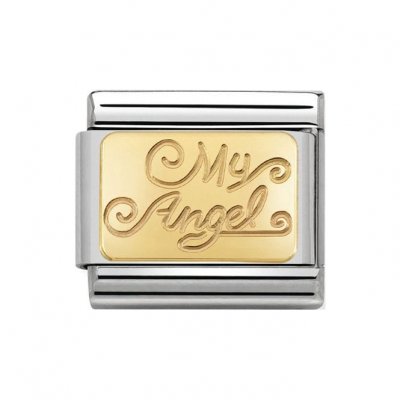 Nomination Stainless Steel, 18ct Gold Plate My Angel Charm