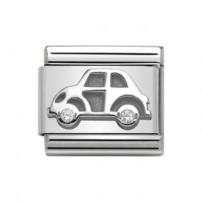 Nomination Classic Silver CZ set Car Charm.