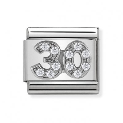 Nomination Silver Shine CZ Number 30 Charm