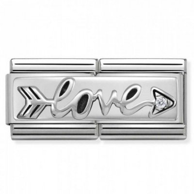 Nomination Double Engraved-Love Charm