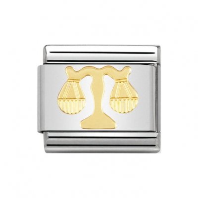 Nomination  18ct Gold Libra Zodiac Charm.