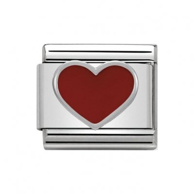 Nomination Silver Shine Red  Heart Charm