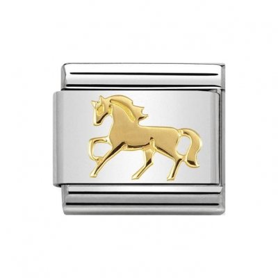 Nomination 18ct Gold Galloping Horse Charm.