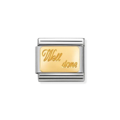 Nomination 18ct Gold Plate Well Done Charm.