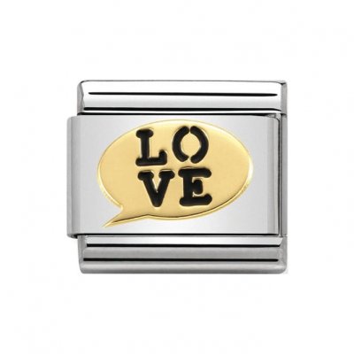 Nomination 18ct Comics Love Speech Bubble Charm