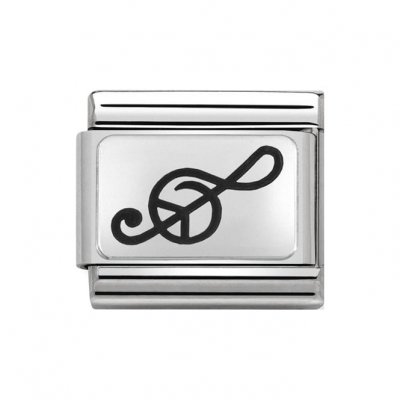 Nomination Silver Shine Treble Clef Charm|