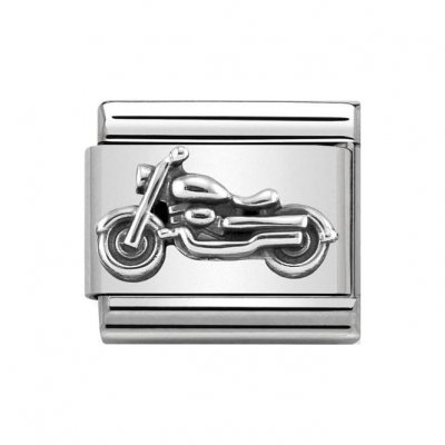 Nomination Silver Oxidised Vintage Bike Charm