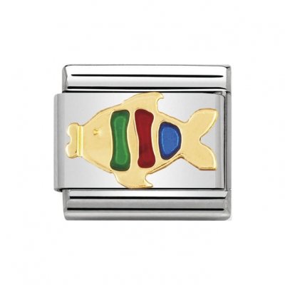 Nomination 18ct Gold & Enamel Fish Charm.