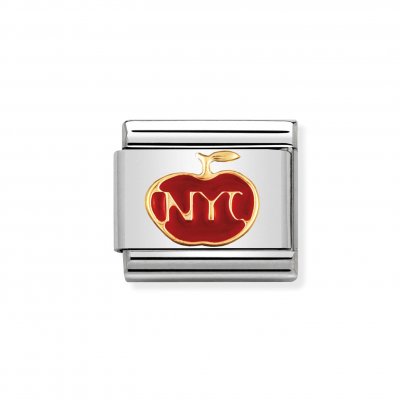 Nomination THE BIG APPLE NYC 18ct Gold & Enamel.