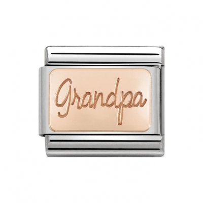 Nomination 9ct Rose Plate GrandPa Charm