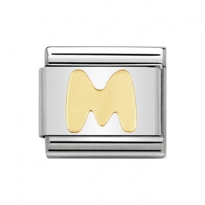 Nomination 18ct Gold Initial M Charm.