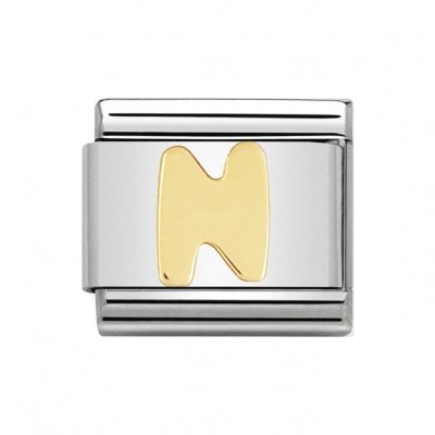 Nomination 18ct Gold Initial N Charm.